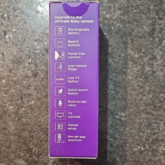 Roku Voice Remote Pro in Black and Purple - Picture 2 of 3